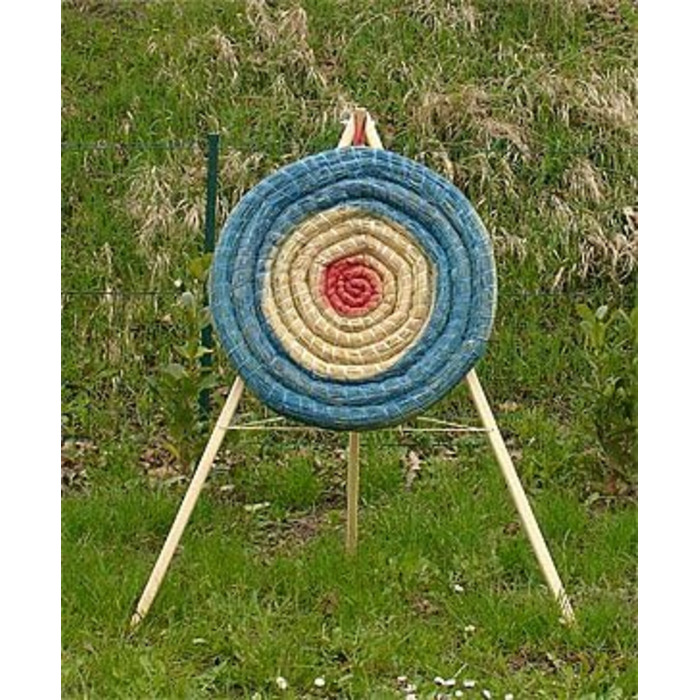 Набір мішеней Stronghold 65 см з підставкою – солом'яна мішень для стрільби з лука, арбалета та метання ножів