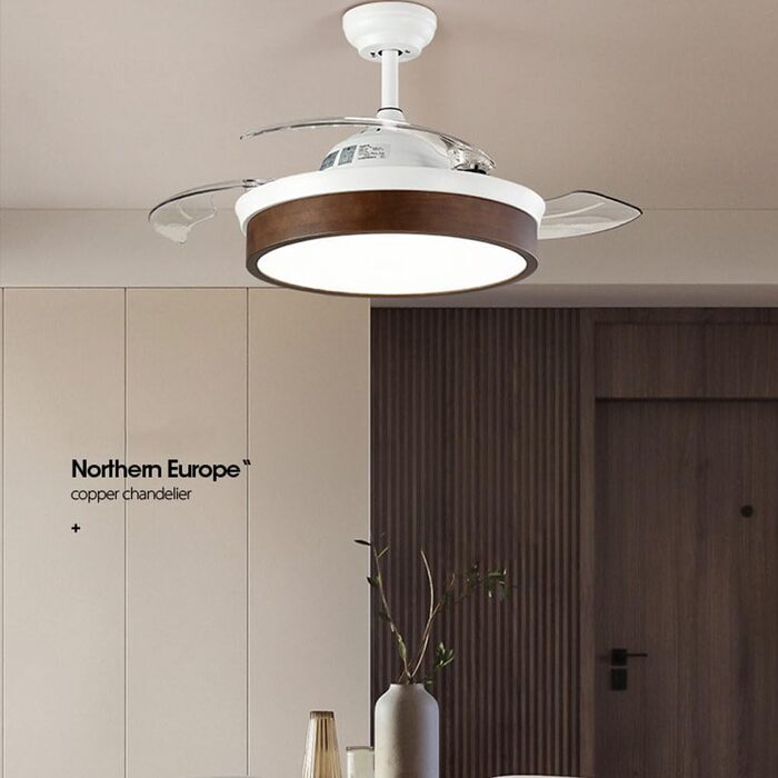 Світлодіодне освітлення NSXBY, прихований стельовий вентилятор, безшумний вентилятор, сучасний стельовий вентилятор, пульт дистанц