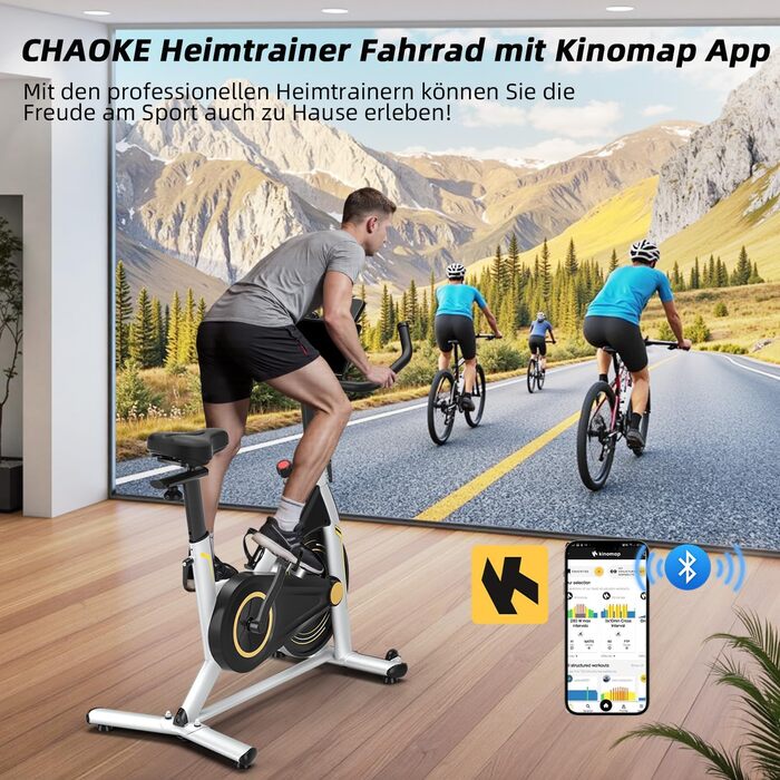 Велотренажер із застосунком CHAOKE Professional Ultra-Quiet Comfort Comfort з магнітним опором