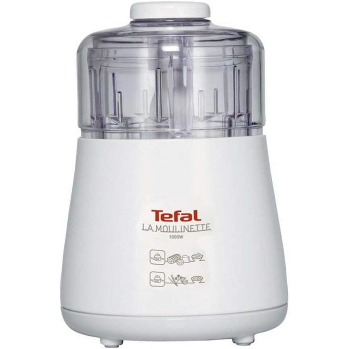 Електричний подрібнювач, 1000 Вт, 500 мл, відсік для зберігання кабелю, 4 функції дроблення, змішування, змішування, подрібнення, DPA130, білий одинарний