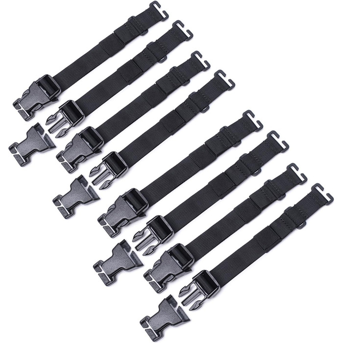 Пояс для рюкзака Molle з 6 елементів, пояс для рюкзака Tactical Rush Tier System з подовжувальним модулем, компресійні ремені для зовнішнього використання, чохол, ремінь для спального мішка з пряжками-фіксаторами