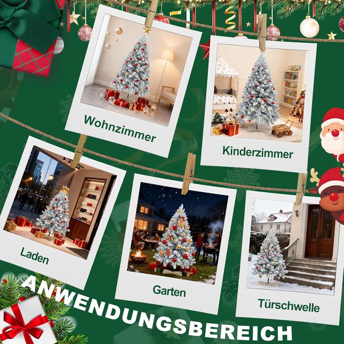 Штучна ялинка з ефектом натуральної білої сніжинки 150 см NAIZY