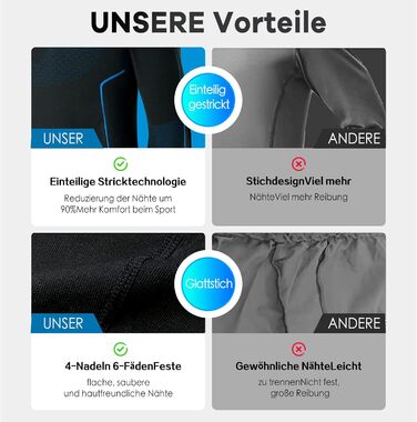 Чоловіча функціональна білизна, дихаюча лижна білизна, комплект довгої термобілизни для мотоциклізму, бігу, велоспорту, футболу, катання на лижах, чорний/синій, XL-XXL