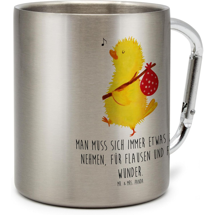 Термос-кухоль &quotМандрівні курчата панди&quot - подарунок, час, Великдень, ізольований кухоль, чашка для чаю, металевий кухоль, привітання, яйце, великодні привітання, нержавіюча сталь, термос-кухоль, щасливий