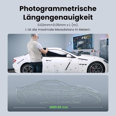 Сканер Revopoint MIRACO Plus для 3D-друку, портативний сканер з фотограмметрією, до 20 кадрів в секунду, точність до 0,02 мм, повн