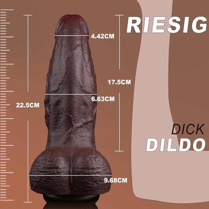 Фалоімітатор Leyuto XXL, 22,5 см, 6,6 см діаметр