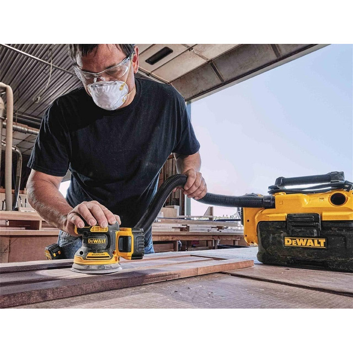 Вольтова акумуляторна орбітальна шліфувальна машина Dewalt DCW210NT (шліфувальний папір 125 мм, безщітковий двигун, регулювання шв