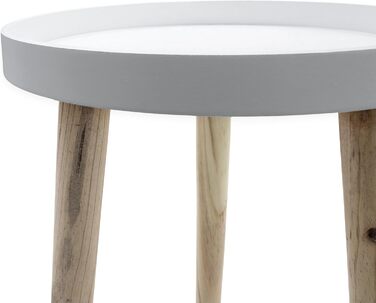 Декоративний дерев&39яний стіл Spetebo 36x30 см - Білий - Маленький бічний столик, журнальний столик, диван-столик