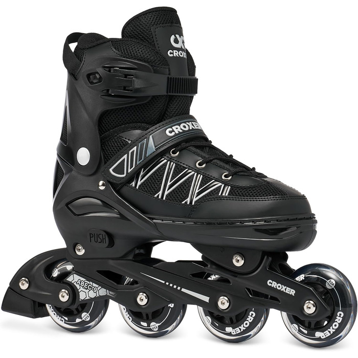 Регульовані роликові ковзани 2-в-1 Torch - колеса 76 мм з поліуретану, твердість гуми 82A, хром ABEC-9 - система подвійної вентиляції та DSAS - легкий корпус з полікарбонату - до розміру 45 (27,5 см-29,5 см)