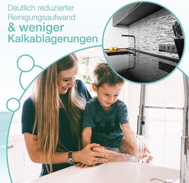 Набір фільтрів для води staysafe ANTIKALK, включаючи безкоштовні аксесуари Гранулят захисту від вапняного нальоту виробництва Німеччини Фільтр для води під раковиною проти забруднюючих речовин у водопровідній воді Швидко встановлюється фільтр для води від