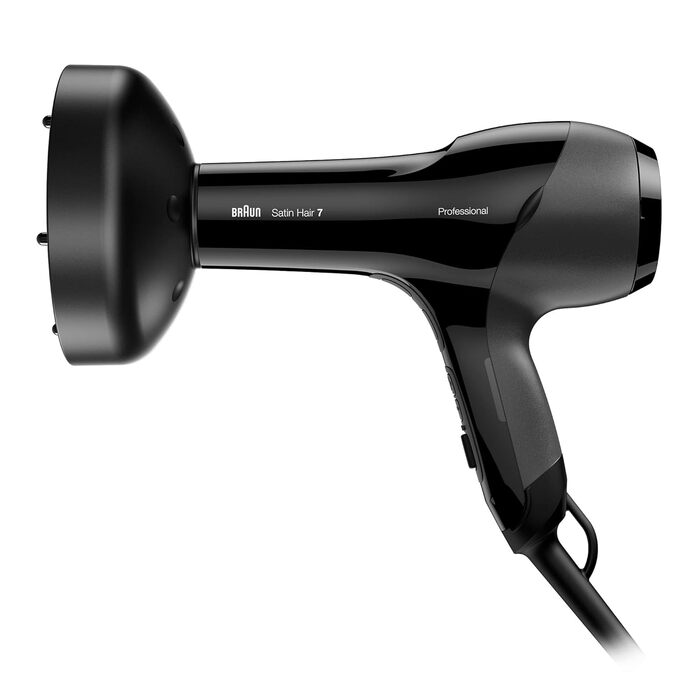 Фен для волосся Braun Satin Hair 7 SensoDryer HD785 з термосенсором, IonTec та дифузором, чорний