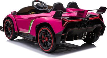 Дитячий електромобіль FINOOS Lambo Veneno 24V електромобіль для дітей 2-місний, гумові шини 4X4, шкіряне сидіння, з пультом дистан