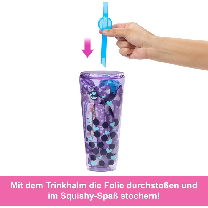 Лялька та аксесуари серії Barbie Pop Reveal Bubble Tea, лялька-модель з ароматизованим молоком таро з домашнім улюбленцем, 8 сюрпр