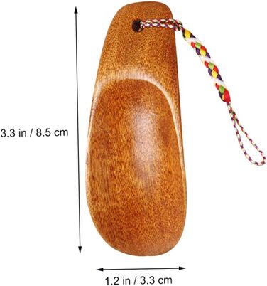 Дерев'яний ріжок для взуття Дерев'яний ріжок для взуття Інструмент для підйому взуття Ложка з нержавіючої сталі Міні-ложкові чоботи для чоловіків Дерев'яний підйомник взуття Корисний ріжок для взуття в японському стилі, 6 шт.