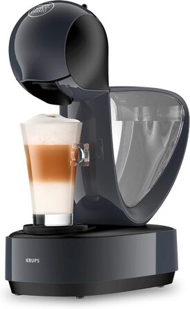 Кавова капсульна машина Krups KP173B Nescaf Dolce Gusto InfinissimaГарячі та холодні напоїТиск насоса 15 барРучне дозування водиРезервуар для води 1,2 лАвтоматичне вимкнення1500 Вт 30,5x18x40 см, космічний сірий космічний сингл