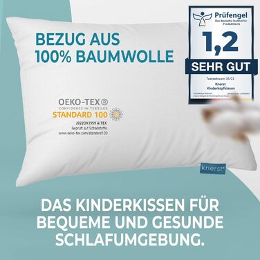 Дитяча подушка 40x60 - Ергономічна дитяча подушка для м'яких снів - Комфортна дитяча подушка для оптимальної підтримки - Дитяча по