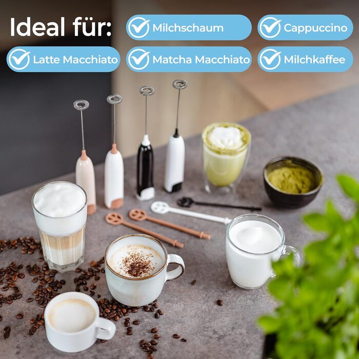 Паличка для спінювання молока Завтра - сьогодні з насадкою для міксера Матча - електричний спінювач молока - віночок Матча - ваш с