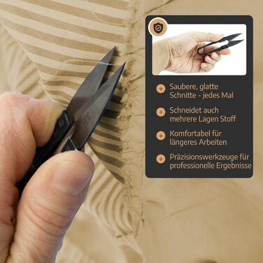 Кравецькі ножиці 30,5 см Надміцні професійні ножиці для тканини з нержавіючої сталі, надзвичайно гострі та ергономічні ідеально підходять для шкіри та товстих тканин з обрізачем ниток та подарунковою коробкою