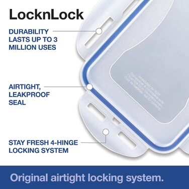 Кухонний кедді LocknLock PP Classic, 257 x 157 x 191 мм, 5 л, 100 герметичність, розумна система закриття, контейнер для зберігання, банка для сипу, зберігання борошна, дозатор для кукурудзяних пластівців