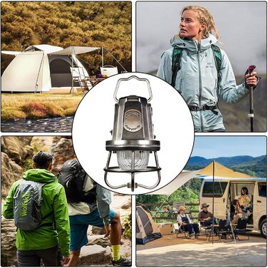 Ліхтар для кемпінгу - спорядження для виживання та аварійних ситуацій з регульованою яскравістю Світлодіодні лампи для кемпінгу для походів на свіжому повітрі, відключення електроенергії, тентів, балконів, титанові