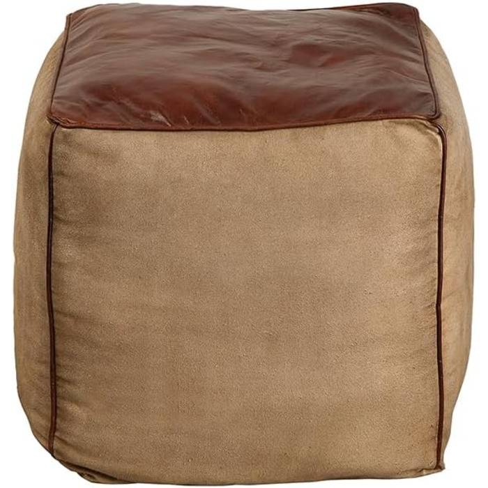 ІНТЕР&39ЄР Ретро Мустанг 53 см шкіряний чохол з лляним пуфом-кубом