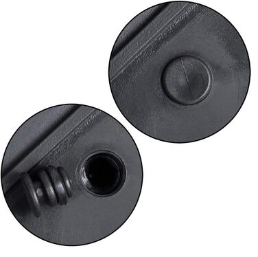 Набір із 3 квіткових горщиків Casaria, плетіння з поліратану, кашпо з водостічкою, вигляд ротанга, садове горщик для вулиці, квіткова коробка, чорний