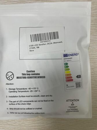 Світлодіодна стрічка COB теплий білий, світлодіодна стрічка 24 В, CRI 92, ширина 8 мм, світлодіодна стрічка біла дуже яскрава для спальні, телевізора, кухні, вітальні, DIY, стрічка світлодіодна самоклеюча (без джерела живлення) (2700k, 5M)