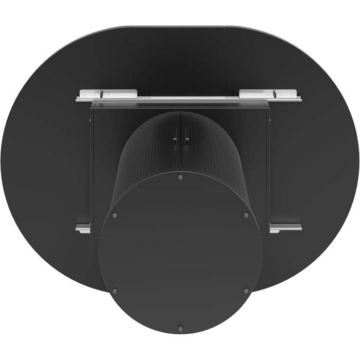 Розсувний обідній стіл, обідній стіл, кухонний стіл, розсувна стільниця, круглий обідній стіл, розкладний до овального, 118-158 см, вміщує до 6 осіб (чорний)