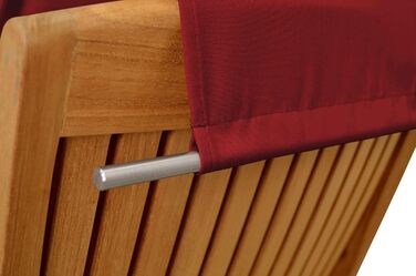 Червона подушка для шиї Kai Wiechmann для шезлонга, яку можна прати, зроблено в Німеччині, Бордо