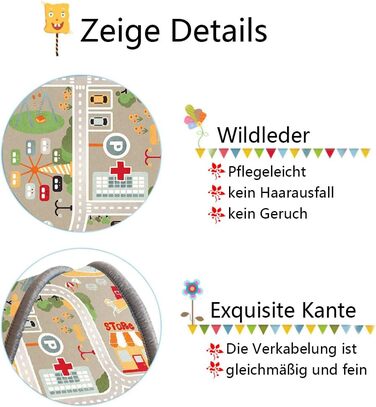 Автомобільний килим ігровий килим дорожній, дитячий килим для хлопчиків дорожній килим, будівельний килим автомобільний килим для