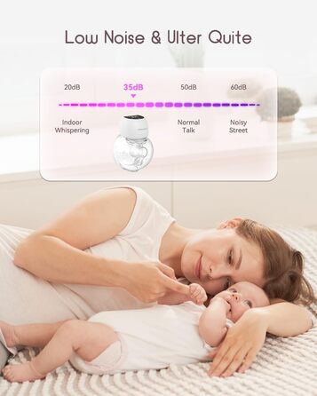 Революційний електричний молоковідсмоктувач 202G, портативний електричний молоковідсмоктувач KISSBOBO з 4 режимами, 12 рівнями, оп