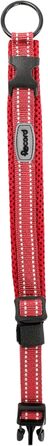 Нашийник для собак Ande міцний нейлоновий світловідбиваючі елементи пластикова застібка колір червоний розмір XS 1,5 см обхват 30-35 см червоний XS - 1,5 смОбхват 30-35 см