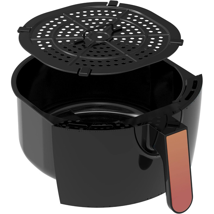 Аерофритюрниця / 3.5 л / чорний, зелений. бірюзовий / 1200 Вт / Мультипіч з таймером до 30 хвилин, без масла та жиру, 100-200C, cool touch, ретро-дизайн (чорний)