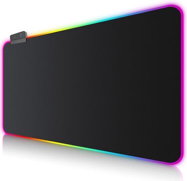 Ігровий килимок для миші RGB 900x400 мм XXL Extra Large з 14 режимами освітлення 7 світлодіодними кольорами Водонепроникний протик
