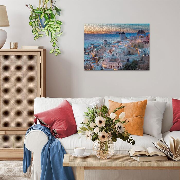 Пазл Ravensburger 12000663 - Вечір на Санторіні, Греція - пазл на 1000 елементів для дорослих і дітей від 14 років, пазл Греція