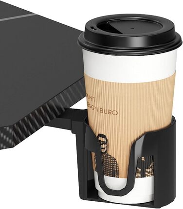 Ігровий стіл Т-подібної форми, великий ігровий комп&39ютерний стіл, робочий стіл з килимком для миші, підставкою для склянок та гачком для навушників, 160x70x75 см, чорний BHEU-NE-1675