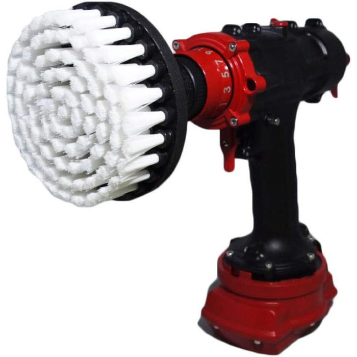 Преміальна щітка для дриля Kornely, надзвичайно м'яка, біла, 13 см для професійного очищення. Не дряпає поверхні. Підходить для чи