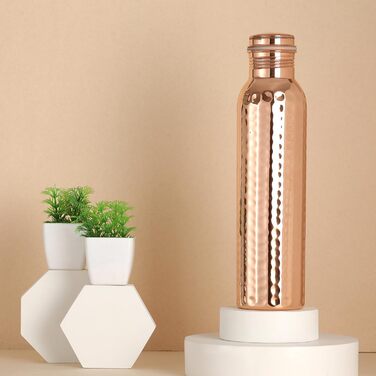 Пляшка для води Ancient Impex з чистої міді, 1000 мл, безшовна, герметична для аюрведичних потреб