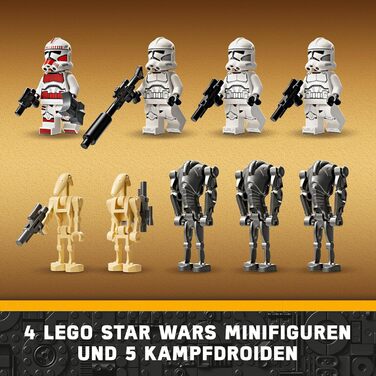 Конструктор LEGO Star Wars 75372, Бойовий Набір Клонів та Бойових Дроїдів, 215 деталей