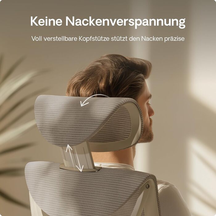 Ергономічне офісне крісло Desktronic з регулюванням висоти Офісне крісло з поперековою опорою - Зручне для спини - Комп&39ютерне крісло з регулюванням висоти та зручне для спини - Широка подушка SitPro (сіре)