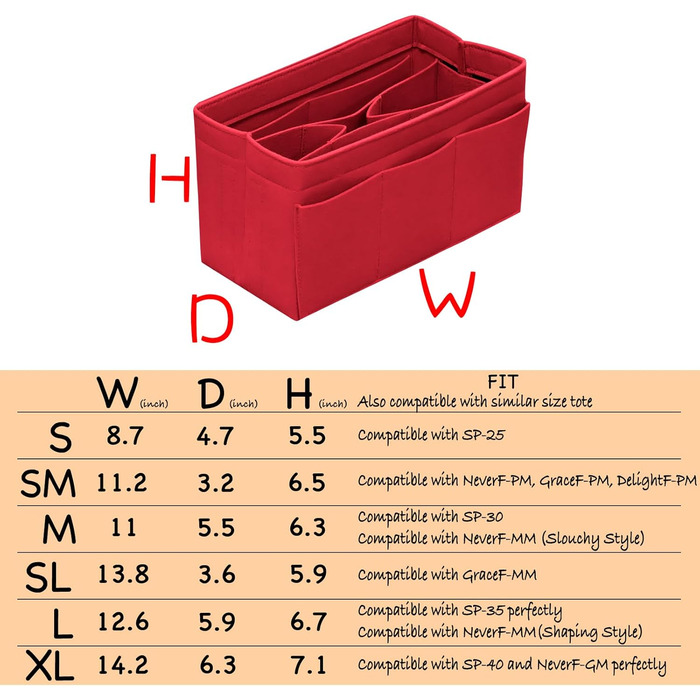 Гаманець-органайзер на застібці-блискавці фетровий сумка вставка сумка в кільце для ключів для сумки підходить LV Speedy Neverfull