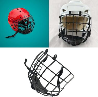 Повна клітка для хокейного шолома з металевої сітки, стійка до подряпин маска для хокею на льоду для дорослих та молоді