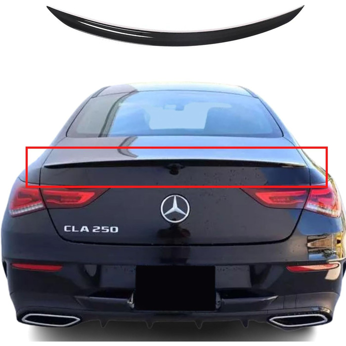 Задній спойлер Fly Design підходить для Mercedes CLA W118 C118 Gloss Black