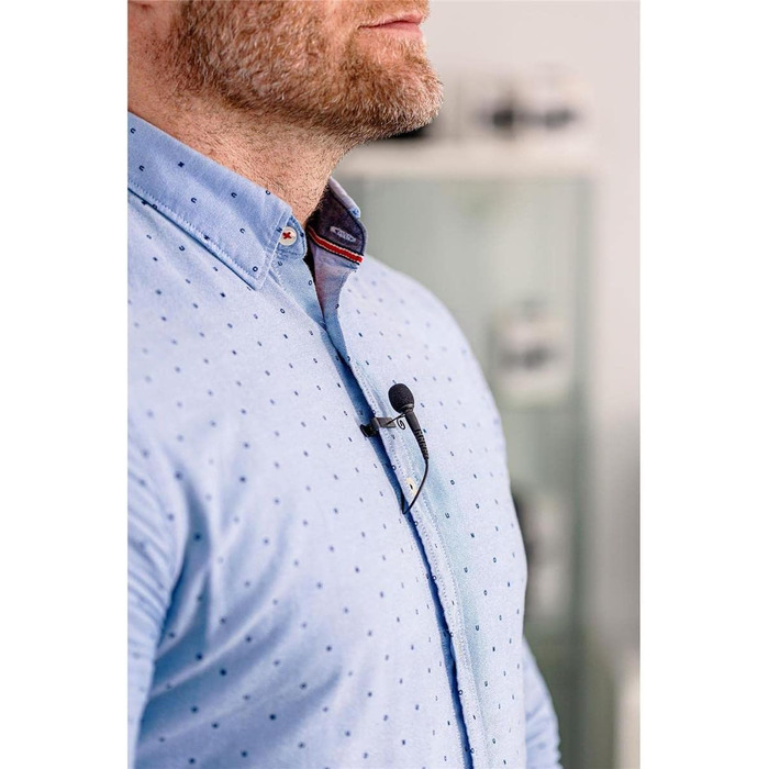 �DELink LAV професійний мікрофон на кліпсі для трансляцій, відеозапису, створення контенту та студійного використання (чорний) RØD