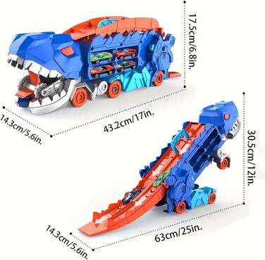 Транспортна вантажівка динозавра зі складним розсувним, транспортна вантажівка іграшкові машини, портативна вантажівка динозавра іграшкова машина, транспортна вантажівка іграшкові машини, вантажівка динозавра гоночна траса іграшка