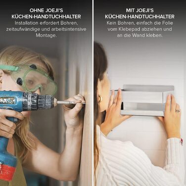 Полиця для душу Joejis з нержавіючої сталі - самоклеюча, без свердління - кутова полиця у ванну кімнату - тримач для душу, полиця для зберігання шампуню та засобів для душу - чорний/срібний (полірована нержавіюча сталь)