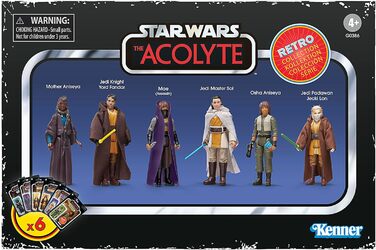 Ретро-колекція Star Wars The Acolyte Multipack, фігурки 6 шт. , масштаб 9,5 см