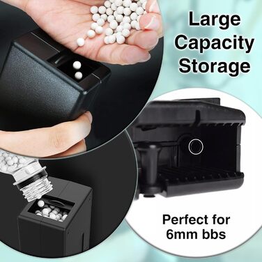 Швидкісний зарядний пристрій ARSUK для BB-кульок – тактичний для страйкболу, пейнтболу, Airsoft, 155 набоїв, чорний