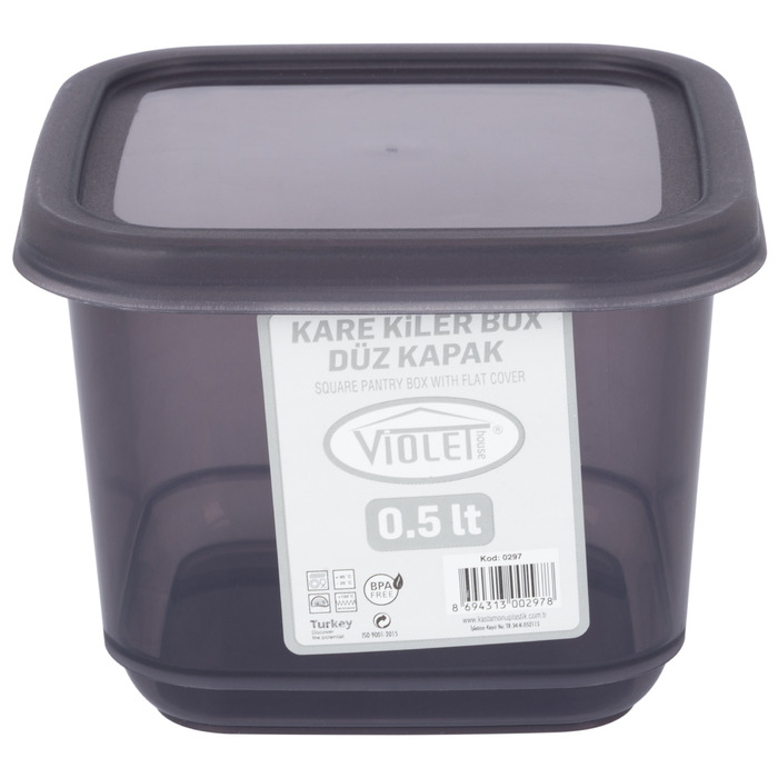 Контейнер для сипучих Violet House 0297 Transparent Black 0.5 л (6859644)
