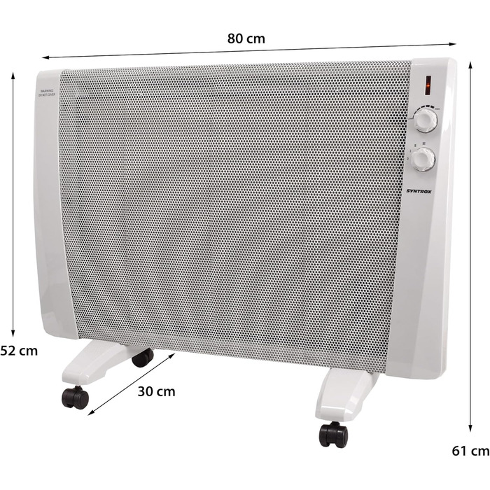 Інфрачервоний обігрівач Syntrox White Glimpa Радіаційний обігрівач Інфрачервоний обігрівач, ефективне опалення приміщення, захист від перегріву, швидкий розподіл тепла, захист від бризок